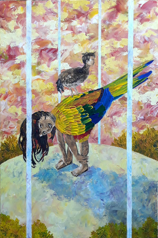 Acrylic on Canvas by Filipino Artist Jill Arwen Posadas entitled Summer Soltitialis