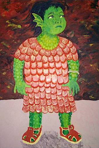 Acrylic on Canvas by Filipino Artist Jill Arwen Posadas entitled Sea Urchin